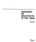 Cover for Designed by architects in the 1980s