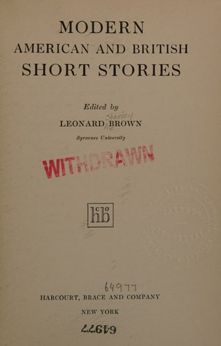 Cover for Modern American and British Short Stories