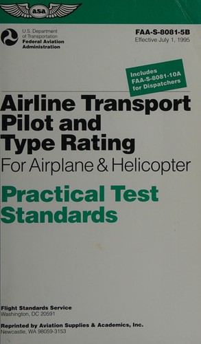 Cover for Airline transport pilot and type rating