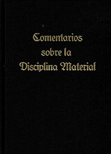 Cover for Comentarios sobre la Disciplina Material