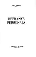 Cover for Refranys personals