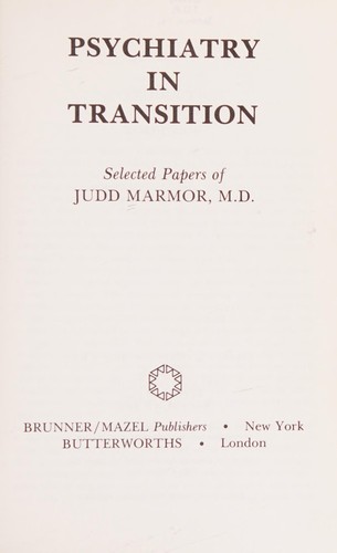 Cover for Psychiatry in transition