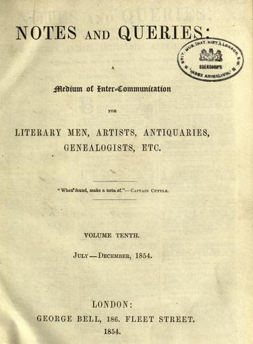 Cover for Notes and Queries