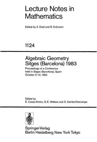Cover for Algebraic geometry, Sitges, Barcelona, 1983