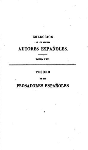 Cover for Tesoro de los prosadores españoles