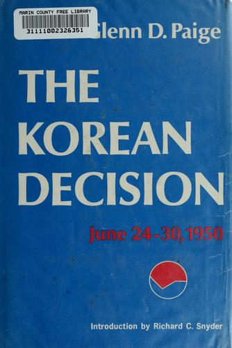 Cover for The Korean decision, June 24-30, 1950