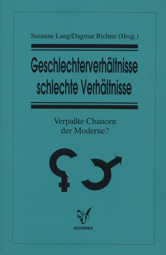 Cover for Geschlechterverhältnisse, schlechte Verhältnisse?