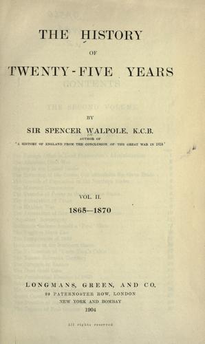 Cover for history of twenty-five years