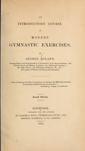 Cover for An introductory course of modern gymnastic exercises