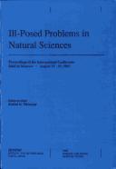 Cover for Ill-posed Problems in Natural Sciences
