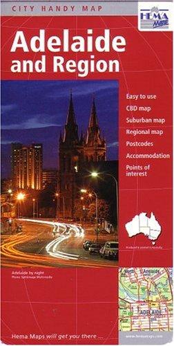 Cover for Adelaide and Region City Handy Map by HEMA (Hema Maps Capital Cities)