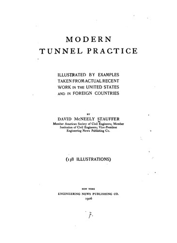 Cover for Modern tunnel practice