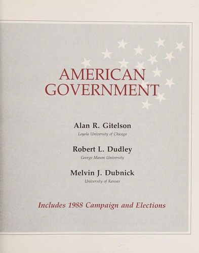 Cover for American government