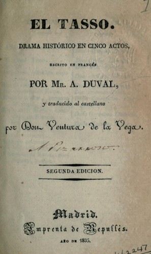 Cover for El Tasso