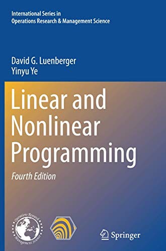 Cover for Linear and Nonlinear Programming