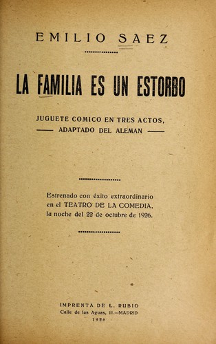 Cover for La familia es un estorbo