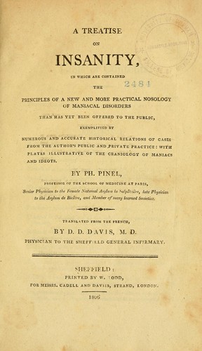 Cover for A treatise on insanity