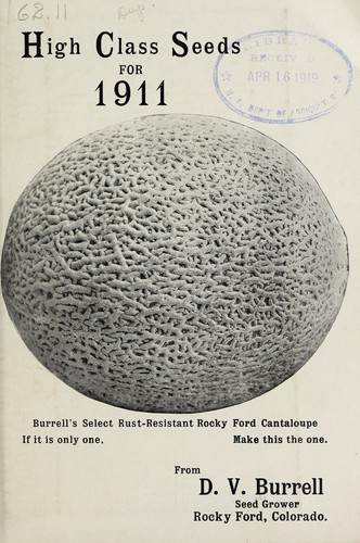 Cover for High class seeds for 1911