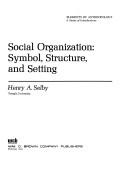 Cover for Social organization