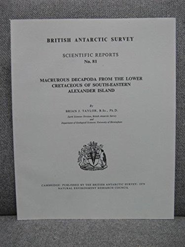 Cover for Macrurous Decapoda from the Lower Cretaceous of south-eastern Alexander Island