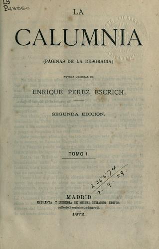 Cover for La calumnia