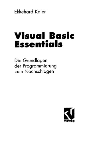 Cover for Visual Basic Essentials