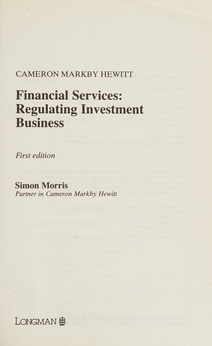 Cover for Financial services