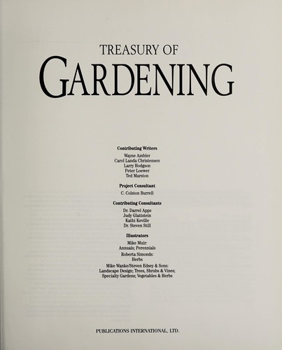 Cover for Treasury of Gardening