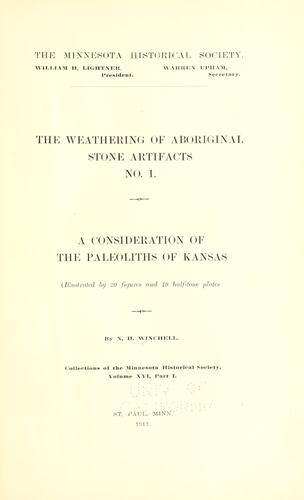 Cover for weathering of aboriginal stone artifacts, no. 1.