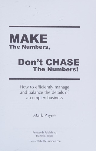 Cover for Make The Numbers, Don't Chase The Numbers