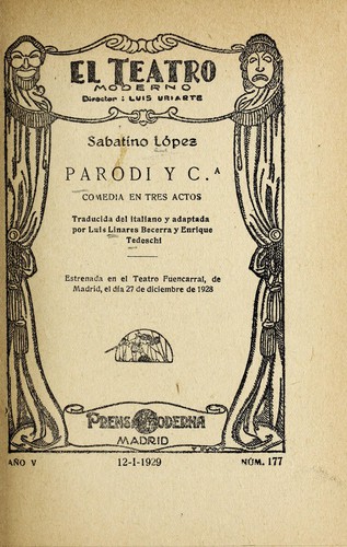 Cover for Parodi y Ca