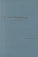 Cover for Prior to meaning