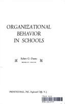 Cover for Organizational behavior in schools