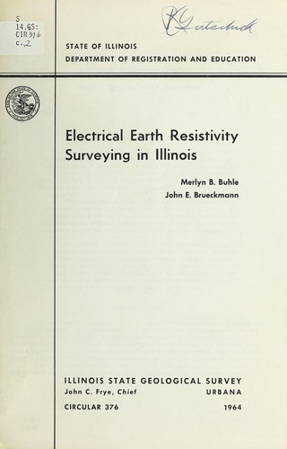 Cover for Electrical earth resistivity surveying in Illinois