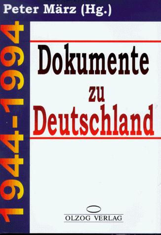 Cover for Dokumente zu Deutschland 1944-1994