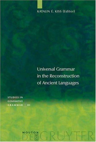 Cover for Universal grammar in the reconstruction of ancient languages