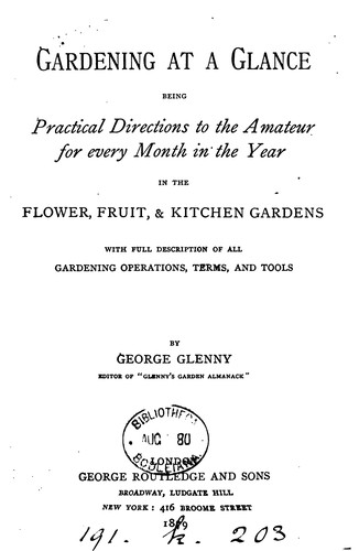 Cover for Gardening at a glance