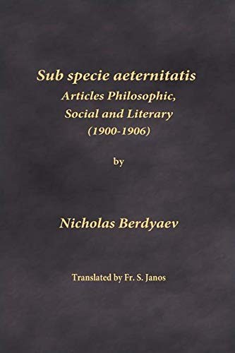 Cover for Sub Specie Aeternitatis