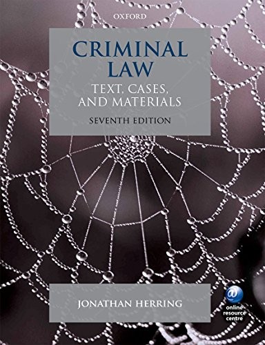 Cover for Criminal Law: Text, Cases, and Materials