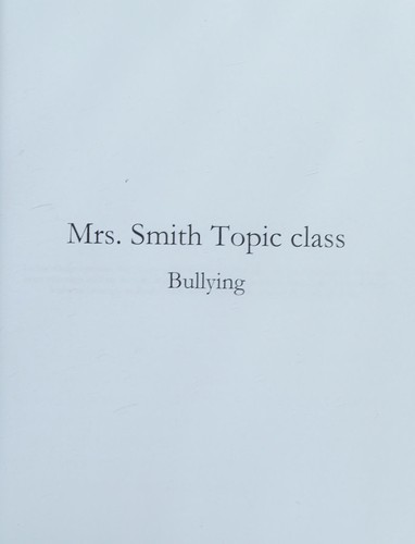 Cover for Mrs. Smith Topic Class