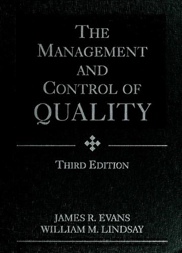 Cover for The management and control of quality