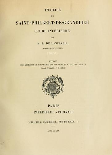 Cover for L'église de Saint-Philbert-de-Grandlieu (Loire-Inférieure)