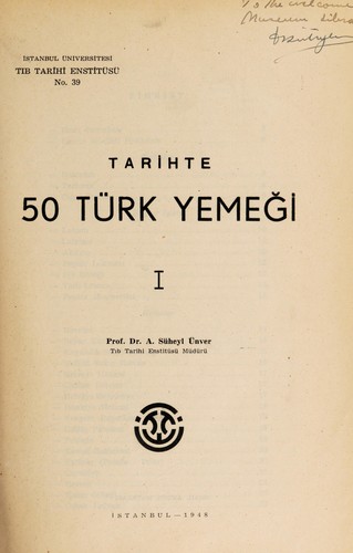 Cover for Tarihte 50 türk yemeği