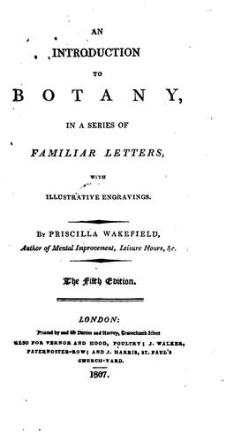 Cover for An introduction to botany, in a series of familiar letters