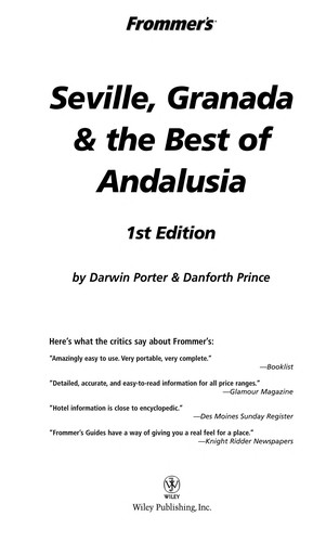 Cover for Frommer's Seville, Granada & the Best of Andalusia