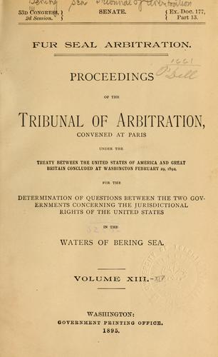 Cover for Fur seal arbitration