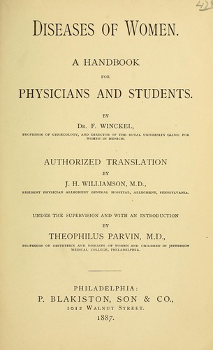 Cover for Diseases of women.