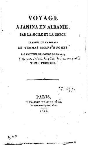 Cover for Voyage à Janina en Albanie par la Sicile et la Grèce