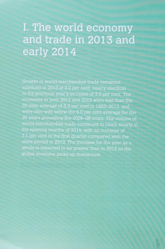 Cover for World Trade Report 2014