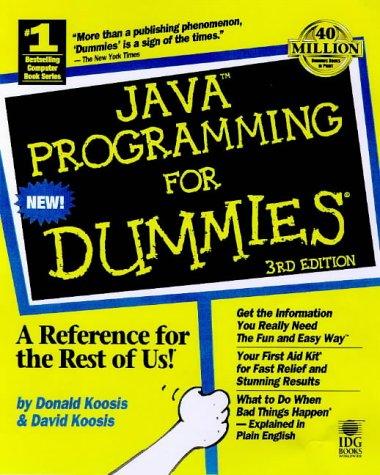 Cover for Java programming for dummies